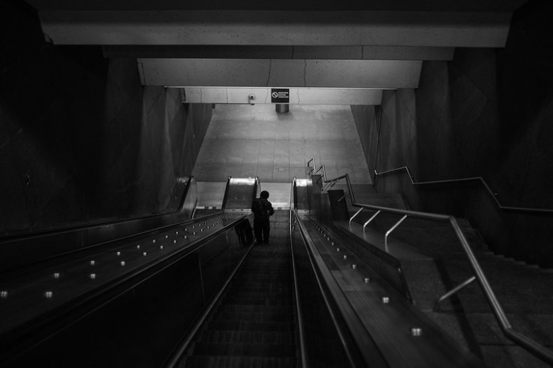 Descending underground to the Baltimore subway. Photo by Paul Sableman/Flickr Creative Commons.