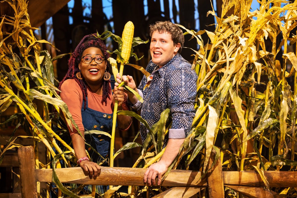 Ashley D. Kelley and Grey Henson in the musical comedy "Shucked." Photo by Matthew Murphy and Evan Zimmerman.