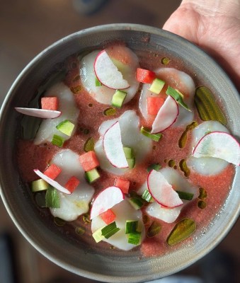 Scallop crudo from Costiera.