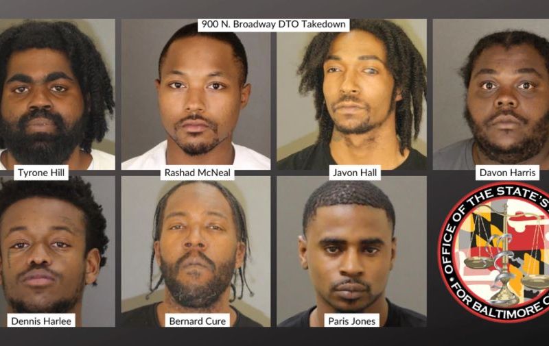 Baltimore law enforcement on Thursday announced the takedown of a drug organization in the city’s Gay Street neighborhood. Photo Courtesy Of State's Attorney Office For Baltimore City.