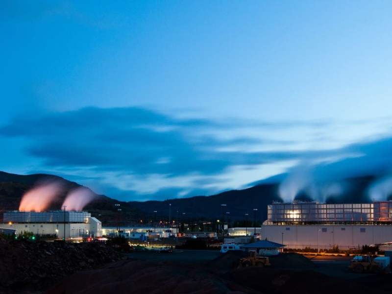 Water vapor billows from cooling towers at Google's data center at The Dalles in Oregon. Photo courtesy of Google.