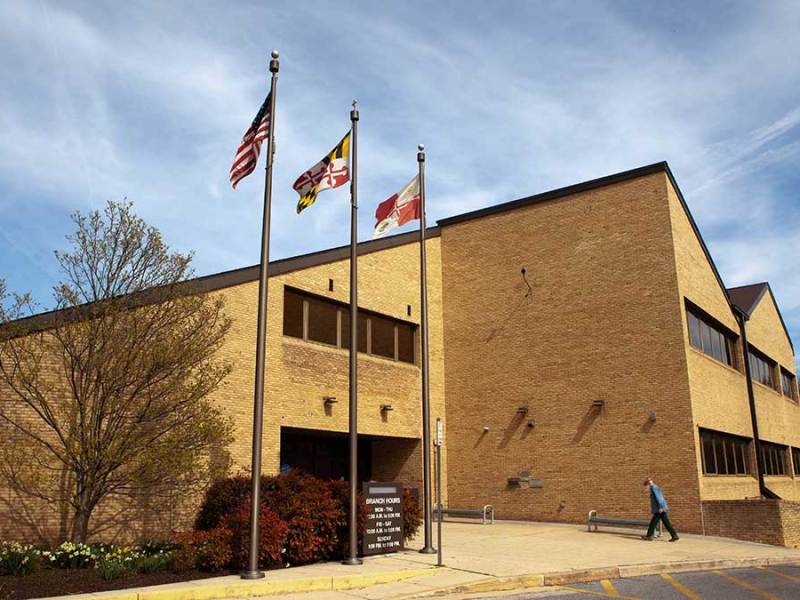 Moms for Liberty has intentionally chosen the Howard County Library System Central Branch Library as a meting venue to help publicize its message. (TBM / Jason Whong)