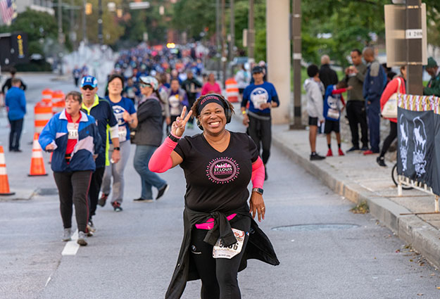 Participants in the 2022 Baltimore Running Festival 5K near the finish line. (Photo: Carl Schmidt/Federal Hill Photography)