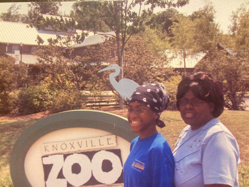 The author and her mom on their way to drop off Jalynn's brother at a Church of Christ university in Arkansas in 2007.