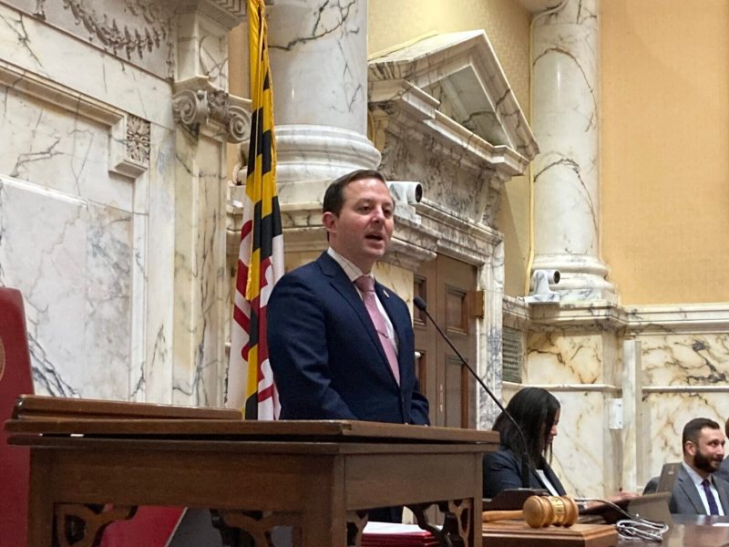 Senate President Bill Ferguson addresses the Senate in the Maryland State House this week.