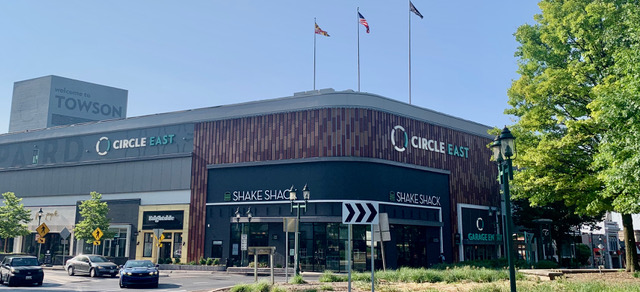 A Shake Shack restaurant takes up much of the space where the Barnes and Noble in Towson once operated.