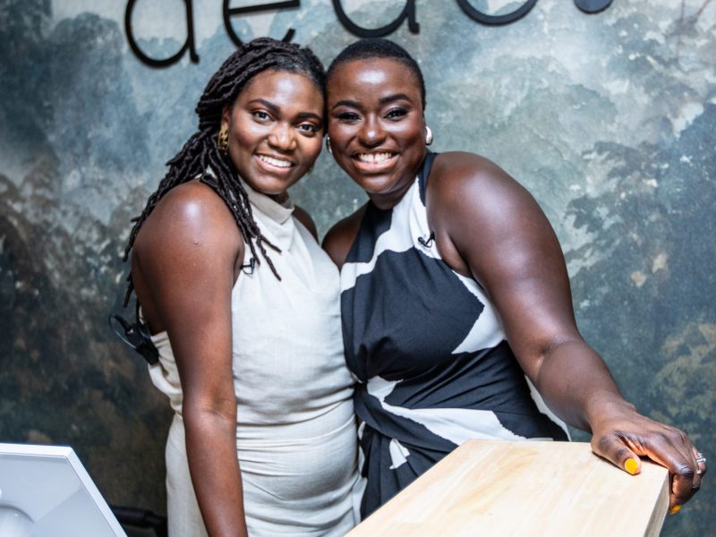 Sisters Yvette Pappoe and Elle Odoi inside their new storefront, the dede. shop, in downtown Baltimore. Photo courtesy of Downtown Partnership of Baltimore.