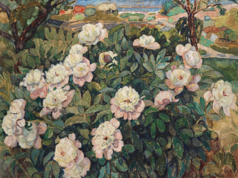 Margrethe Jensen. Peonies. c.1918. Baltimore Museum of Art: Fanny B. Thalheimer Memorial Fund, BMA 2024.214. Image courtesy Ambrose Naumann Fine Art