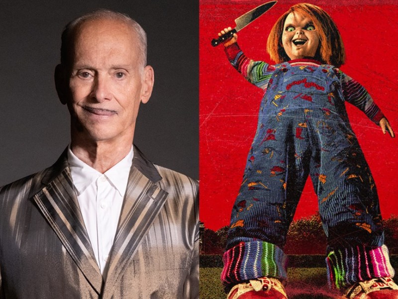 Baltimore writer, filmmaker and actor John Waters has joined the cast of "Chucky" Season 3, Part 2, a horror/comedy/slasher series about the murderous doll and others in the “Child’s Play” universe. Photos courtesy Greg Gorman and SYFY.