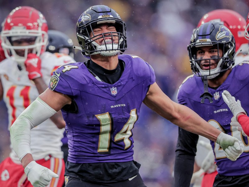 Baltimore Ravens safety Kyle Hamilton at the Ravens' AFC Championship game against the Kansas City Chiefs on Jan. 28, 2024. Photo courtesy of the Baltimore Ravens.