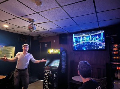 Baltimorean Emmett Stanton joins "Jeopardy!" fans at a watch party at Melanie's at Griffith's Tavern in Hampden. Photo courtesy of Melanie's at Griffith's Tavern.