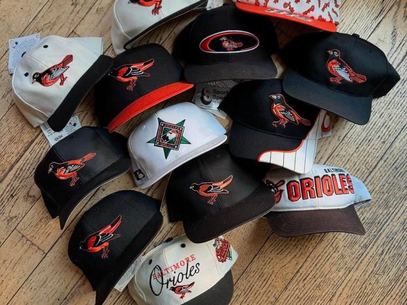 Baltimore Orioles hats. Photo courtesy of Retrospect Vintage/Instagram.