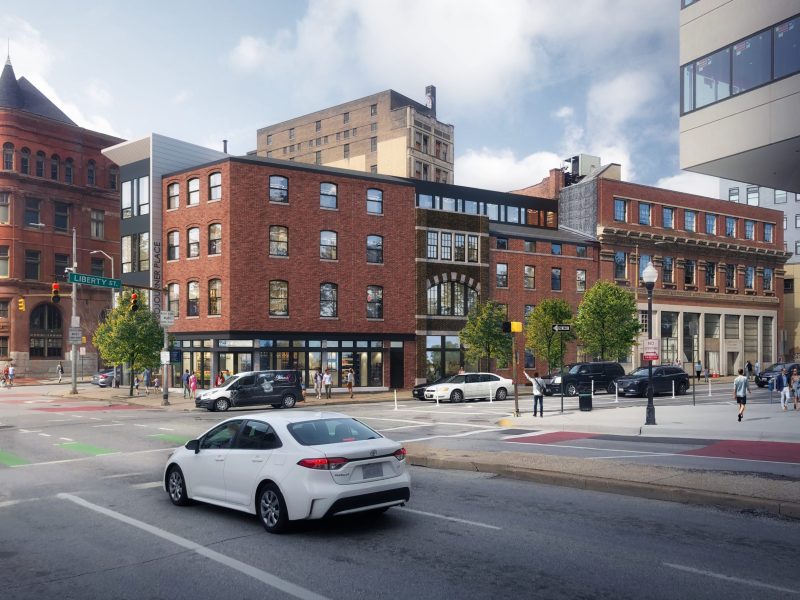 A rendering depicts the Sojourner Place at Park affordable housing project planned for downtown Baltimore's west side. Credit: Moseley Architects.