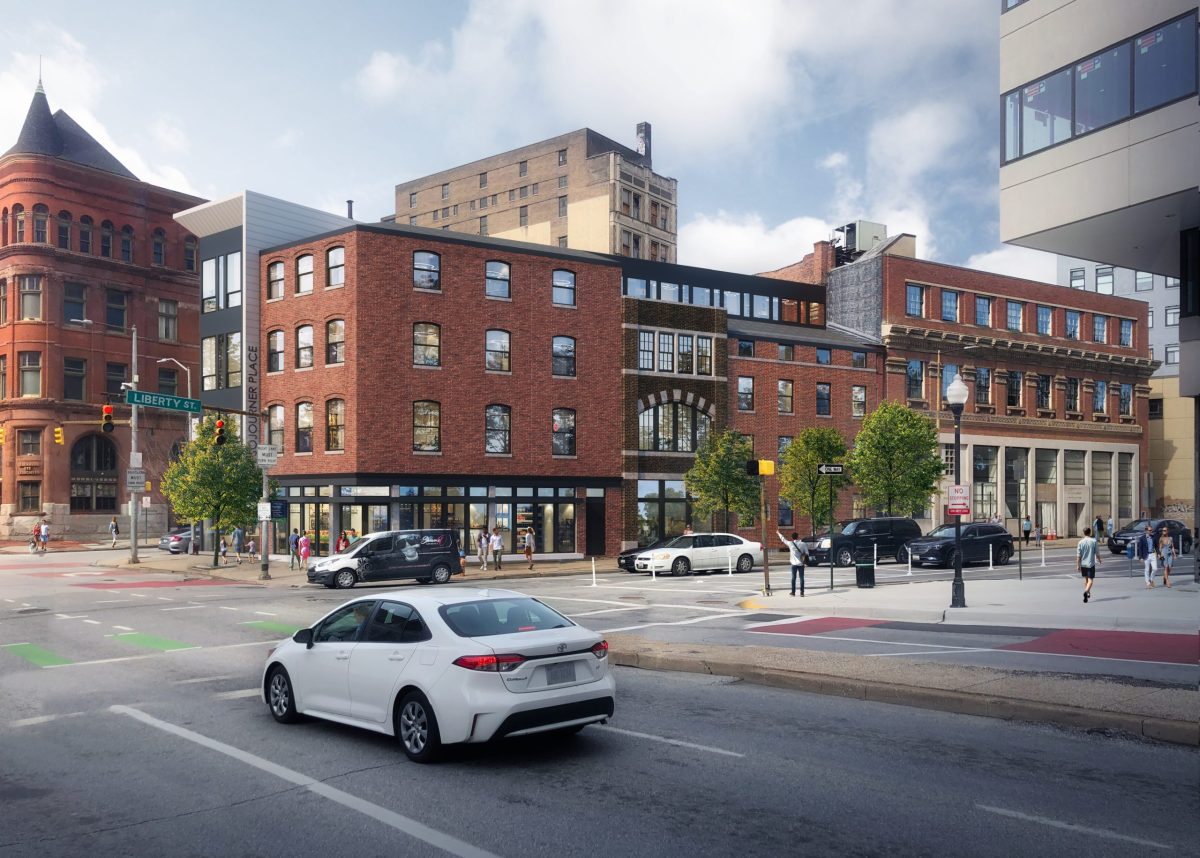 A rendering depicts the Sojourner Place at Park affordable housing project planned for downtown Baltimore's west side. Credit: Moseley Architects.