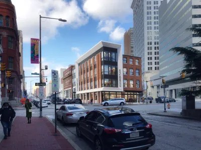 A rendering depicts the Sojourner Place at Park affordable housing project planned for downtown Baltimore's west side. Credit: Moseley Architects.