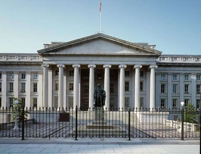 US Treasury Department Building. (Courtesy Library of Congress)