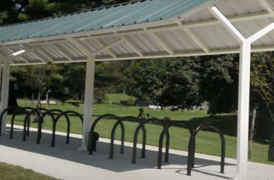 covered bicycle parking